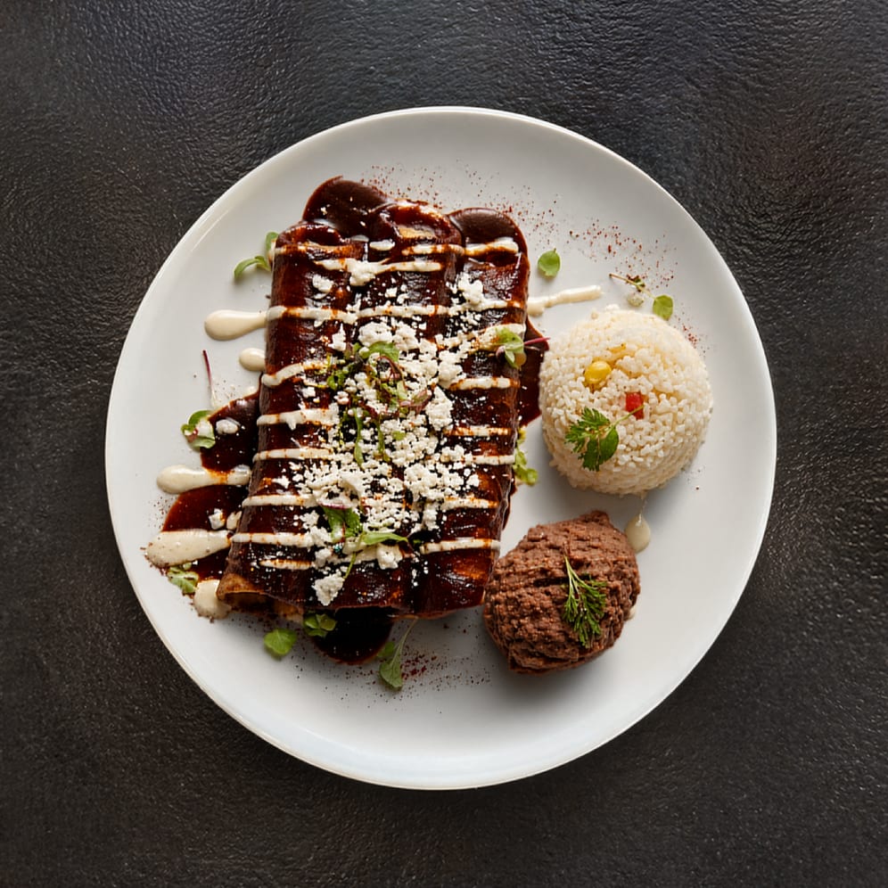 Enchiladas De Mole.