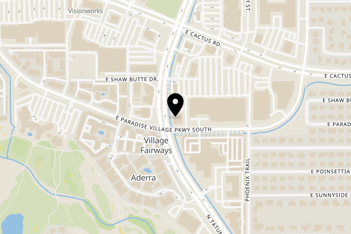 Map showing the location of Okay Maguey on 12005 N Tatum Blvd #109 in Phoenix